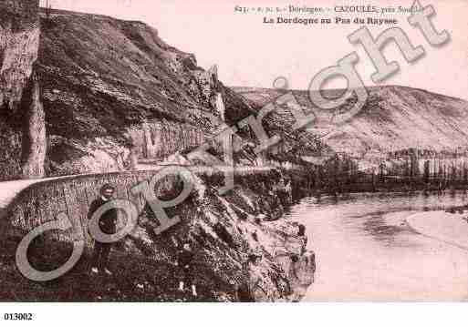 Ville de CAZOULES, carte postale ancienne