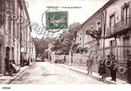 Ville de CESSENON, carte postale ancienne