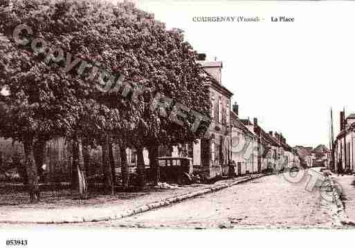 Ville de COURGENAY, carte postale ancienne