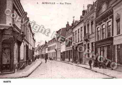 Ville de MERVILLE, carte postale ancienne