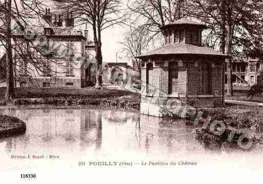 Ville de POUILLY, carte postale ancienne