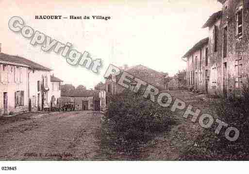 Ville de BACOURT, carte postale ancienne