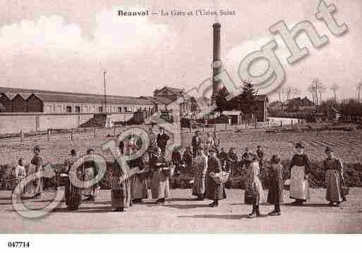 Ville de BEAUVAL, carte postale ancienne