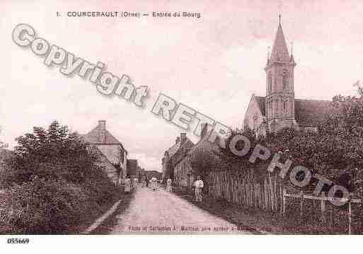 Ville de COURCERAULT, carte postale ancienne