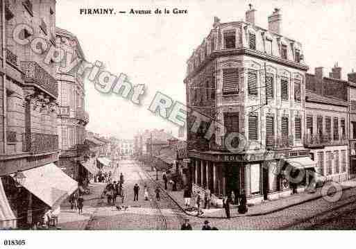 Ville de FIRMINY, carte postale ancienne