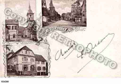 Ville de OFFWILLER, carte postale ancienne