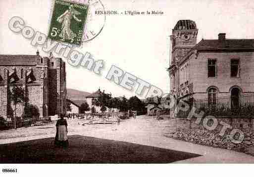 Ville de RENAISON, carte postale ancienne