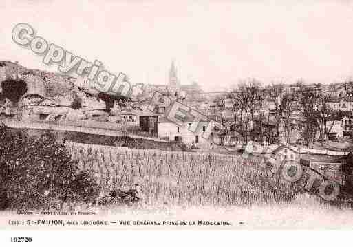 Ville de SAINTEMILION, carte postale ancienne