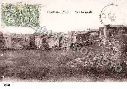 Ville de TOURTOUR, carte postale ancienne