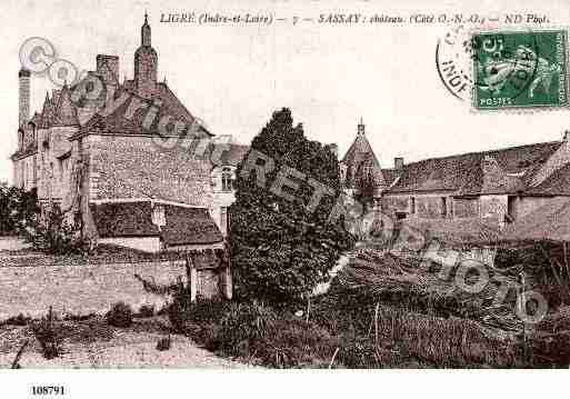 Ville de LIGRE, carte postale ancienne