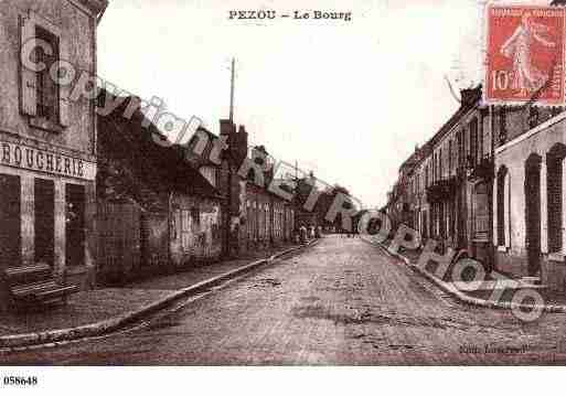 Ville de PEZOU, carte postale ancienne