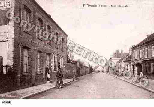 Ville de PIFFONDS, carte postale ancienne