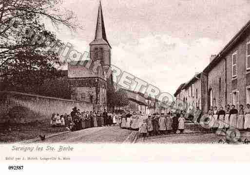 Ville de SERVIGNYLESSAINTEBARBE, carte postale ancienne