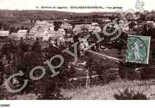 Ville de SOULAGESBONNEVAL, carte postale ancienne