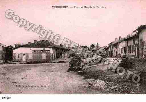 Ville de VERRIERES, carte postale ancienne