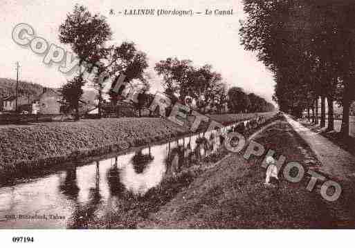 Ville de LALINDE, carte postale ancienne