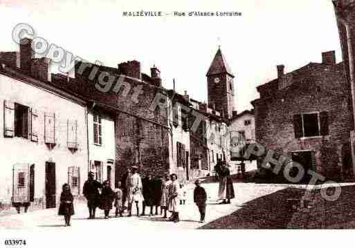 Ville de MALZEVILLE, carte postale ancienne