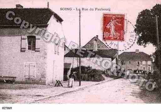 Ville de SOING, carte postale ancienne