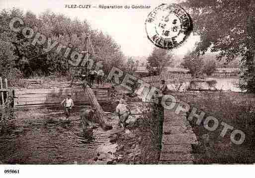 Ville de FLEZCUZY, carte postale ancienne