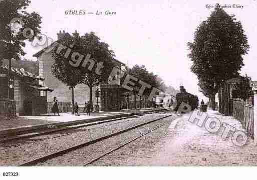 Ville de GIBLES, carte postale ancienne