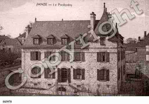 Ville de JANZE, carte postale ancienne