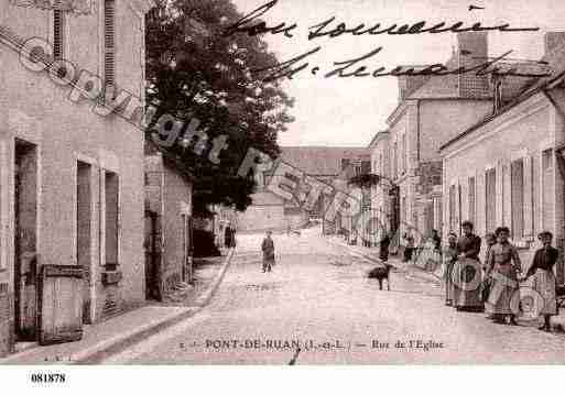 Ville de PONTDERUAN, carte postale ancienne