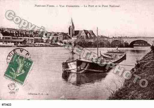 Ville de PONTSURYONNE, carte postale ancienne