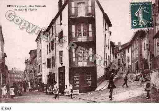 Ville de REGNY, carte postale ancienne