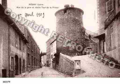 Ville de REGNY, carte postale ancienne