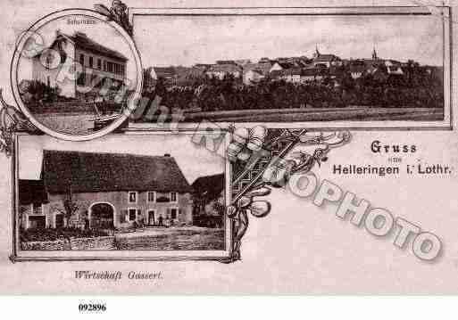 Ville de HELLERINGLESFENETRANGE, carte postale ancienne