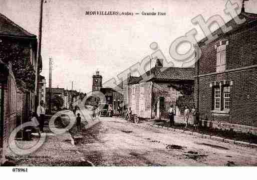 Ville de MORVILLIERS, carte postale ancienne