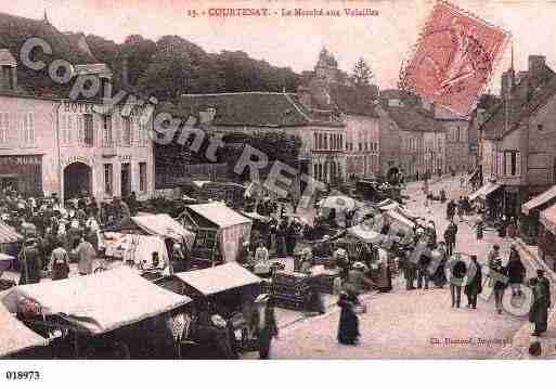 Ville de COURTENAY, carte postale ancienne