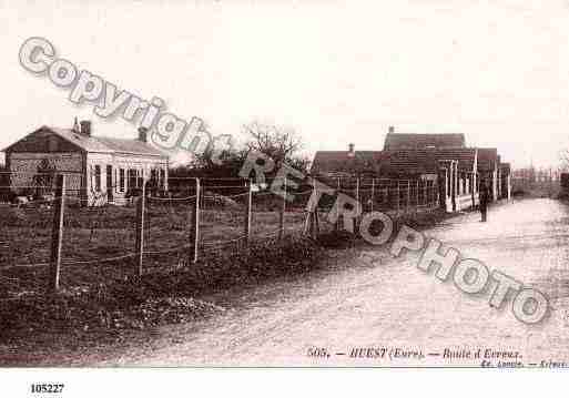 Ville de HUEST, carte postale ancienne