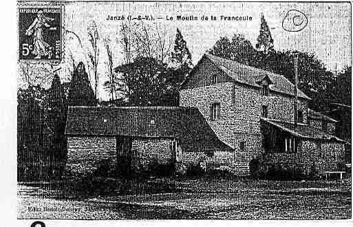 Ville de JANZE, carte postale ancienne