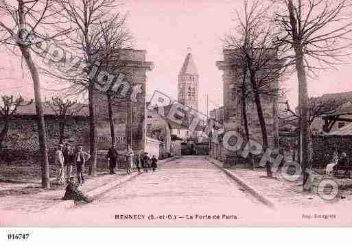 Ville de MENNECY, carte postale ancienne