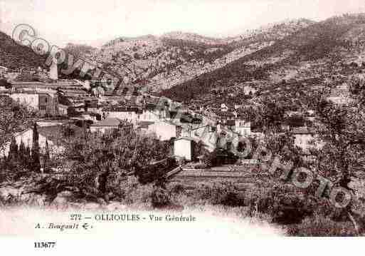 Ville de OLLIOULES, carte postale ancienne