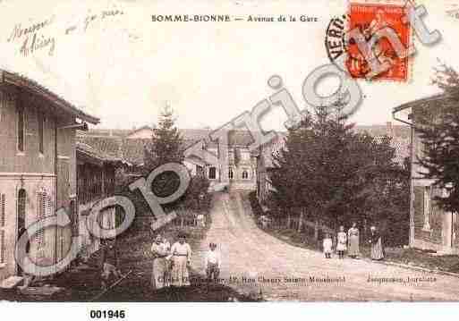 Ville de SOMMEBIONNE, carte postale ancienne