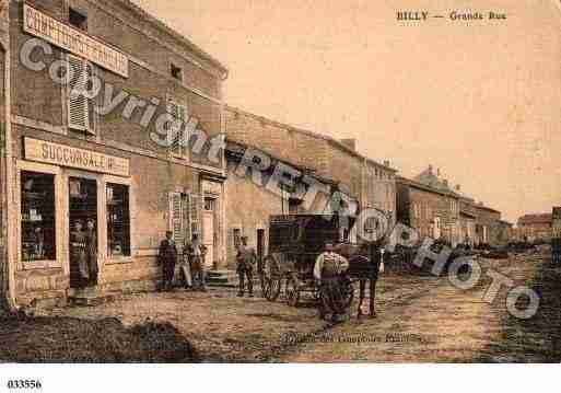 Ville de BILLYSOUSMANGIENNES Carte postale ancienne