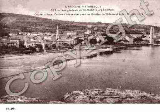 Ville de SAINTMARTIND\'ARDECHE Carte postale ancienne