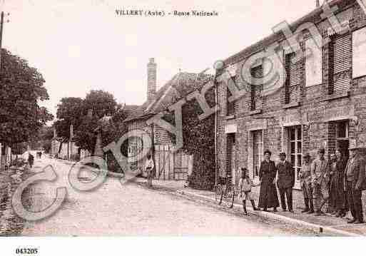 Ville de VILLERY Carte postale ancienne