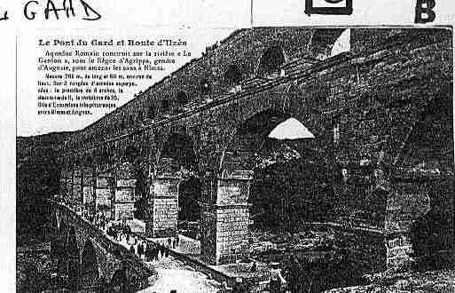 Ville de PONTDUGARD(LE) Carte postale ancienne