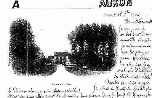 Ville de AUXON Carte postale ancienne