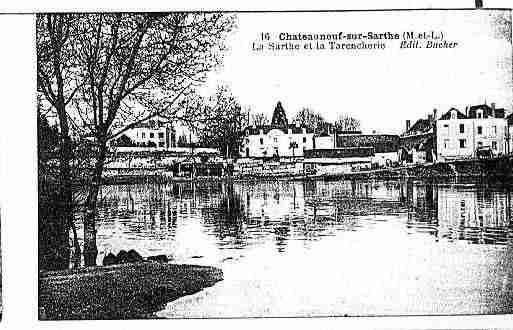 Ville de CHATEAUNEUFSURSARTHE Carte postale ancienne