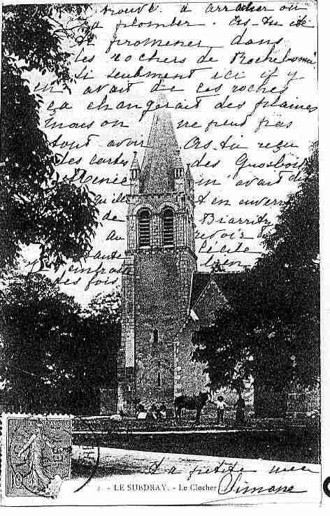 Ville de SUBDRAY(LE) Carte postale ancienne