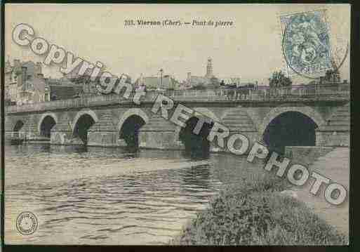 Ville de VIERZON Carte postale ancienne