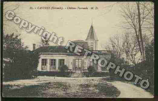 Ville de CASTRESGIRONDE Carte postale ancienne