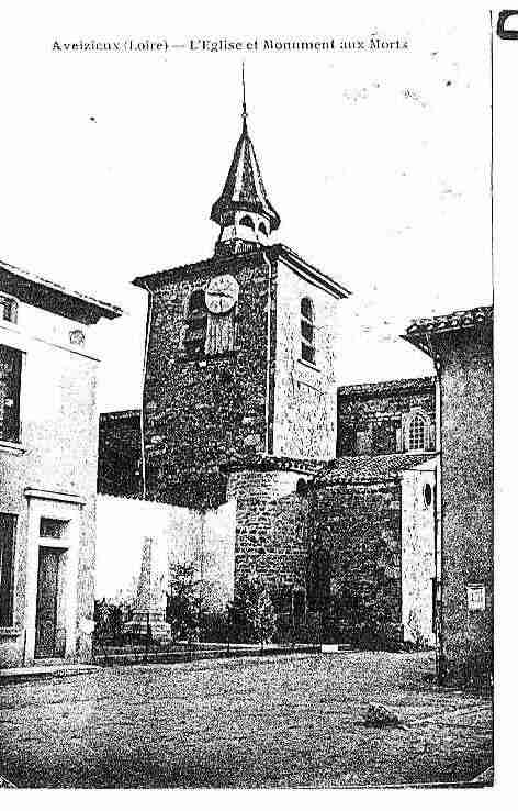 Ville de AVEIZIEUX Carte postale ancienne