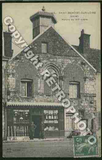 Ville de SAINTBENOITSURLOIRE Carte postale ancienne