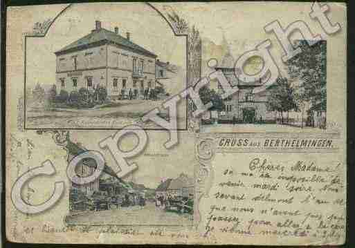 Ville de BERTHELMING Carte postale ancienne