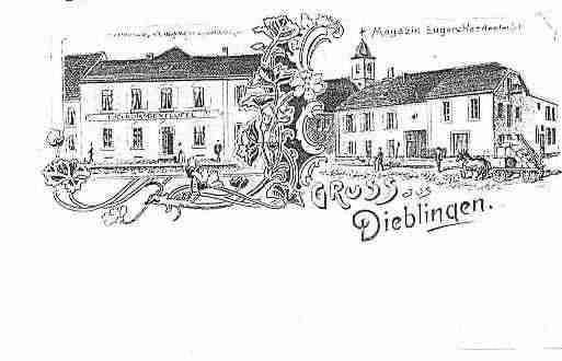 Ville de DIEBLING Carte postale ancienne